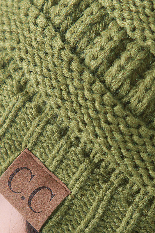 Solid Ridged Knit Beanie