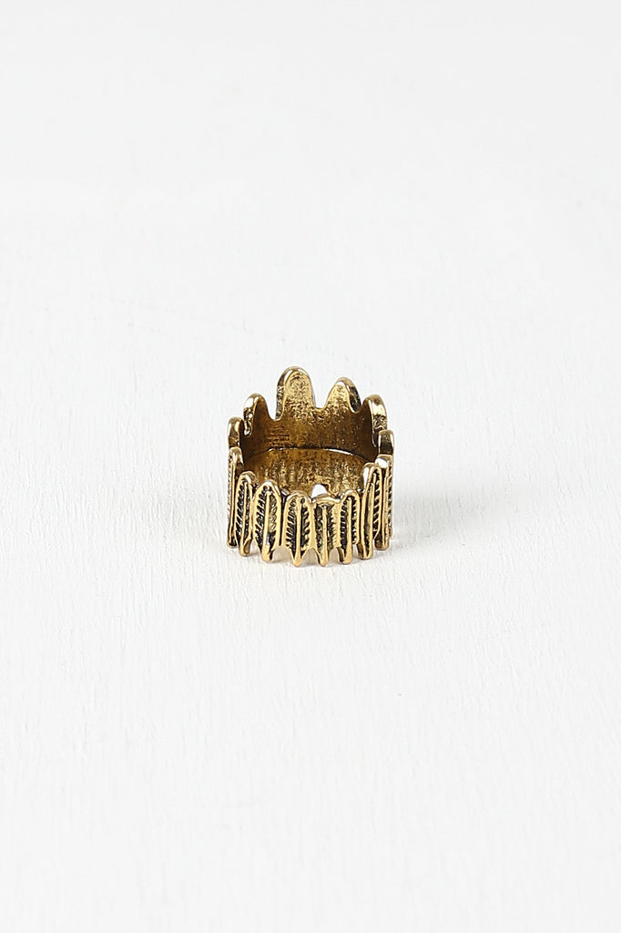 Feather Crown Ring