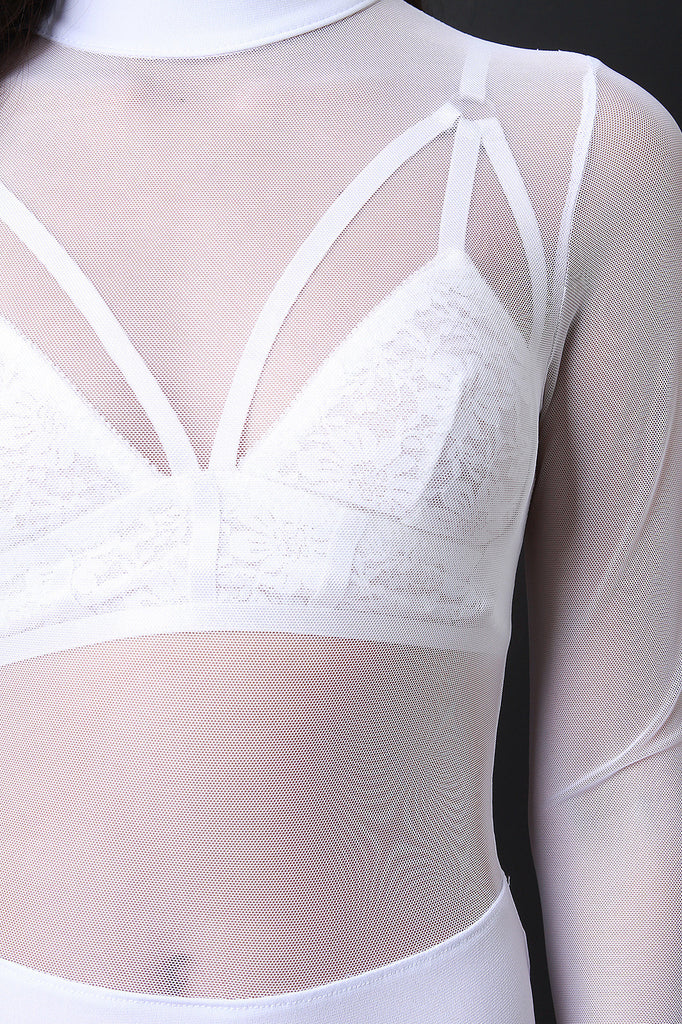 Mesh Long Sleeve Bodysuit