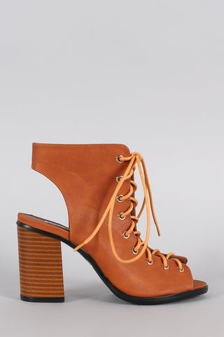 Breckelle Leopard T-Strap Platform Heel