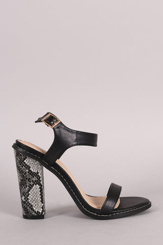 Breckelle Leopard T-Strap Platform Heel