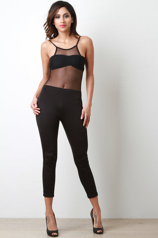 High Waist Knee Slit Leggings