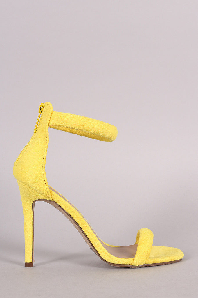 Breckelle Suede Open Toe Stiletto Heel
