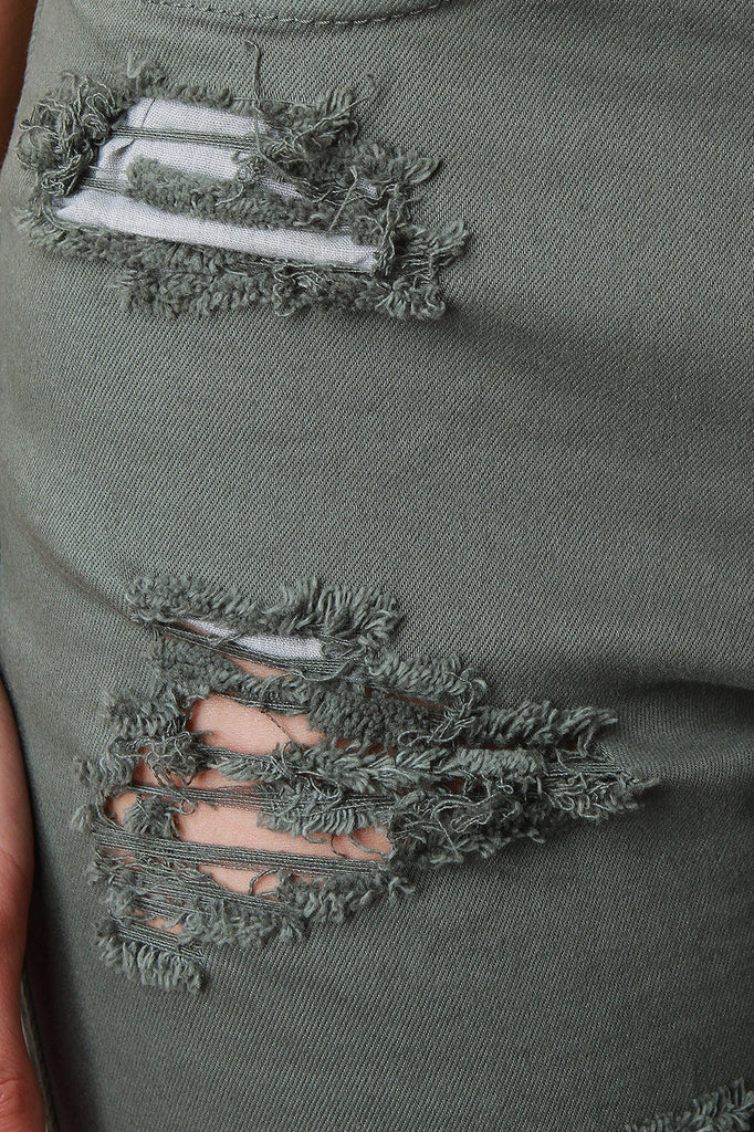 Distressed Boyfriend Denim Shorts