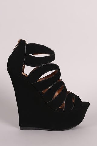 Faux Fur Round Toe Lug Sole Mid Calf Boots