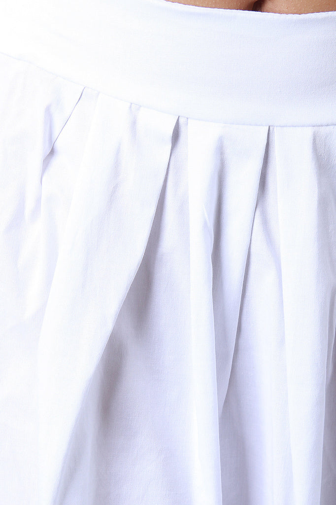 High Waist Tie High Low Hem Skirt