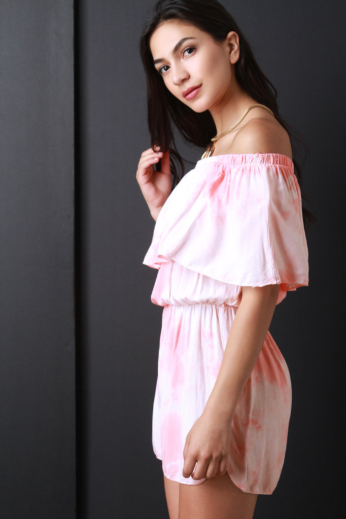 Flounce Off The Shoulder Romper