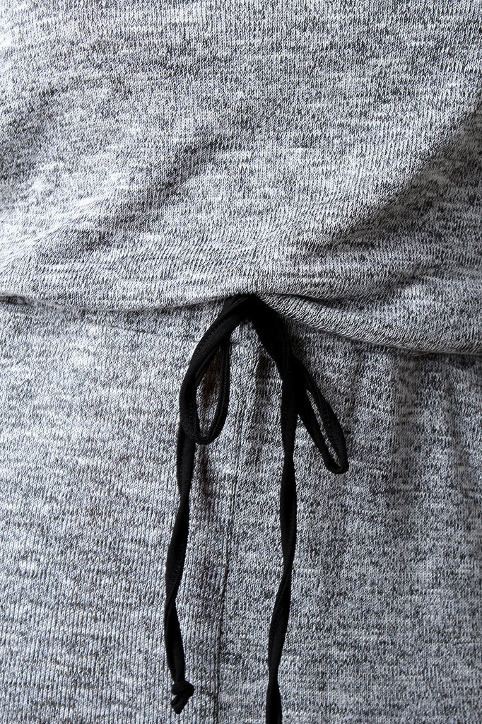 Marled Knit Scoop Neck Jumpsuit