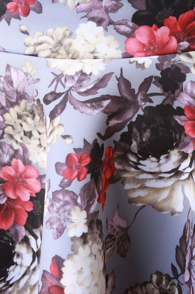 High Waist Floral Print Skirt