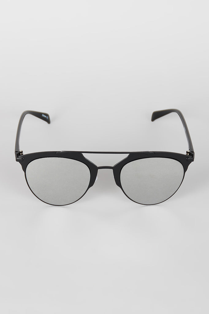 Double Bridge Matte Shooter Sunglasses
