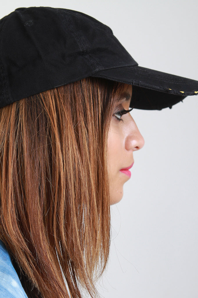 Distressed Smiley Face Hat