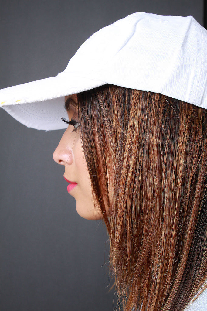 Distressed Smiley Face Hat