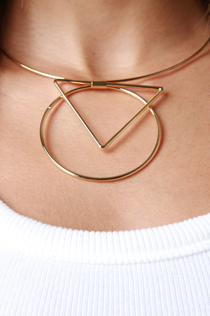 Geometry Wire Collar Necklace