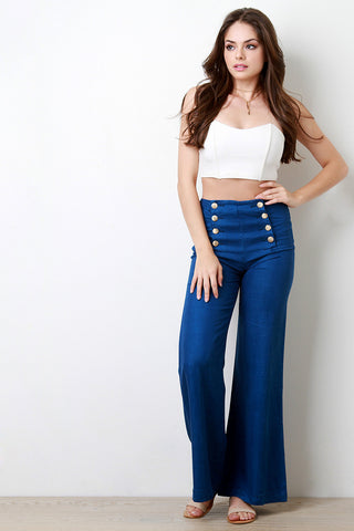 High Waist Distressed Skinny Denim Pants