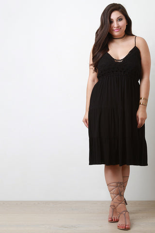 Mock Neck Cold Shoulder Keyhole Dress