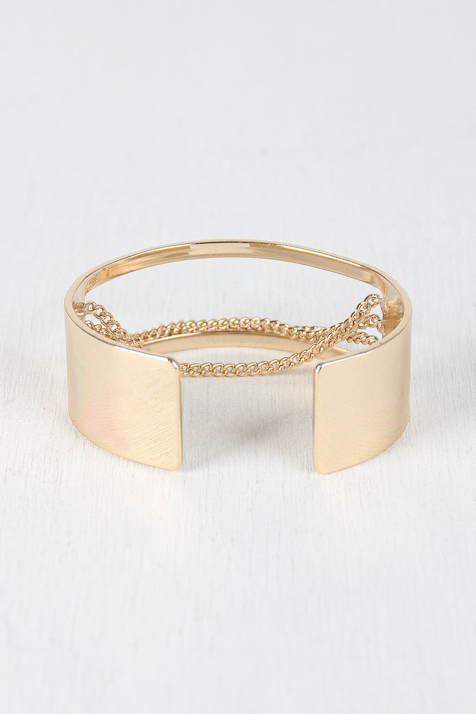 Metal Cut Out Chain Cuff