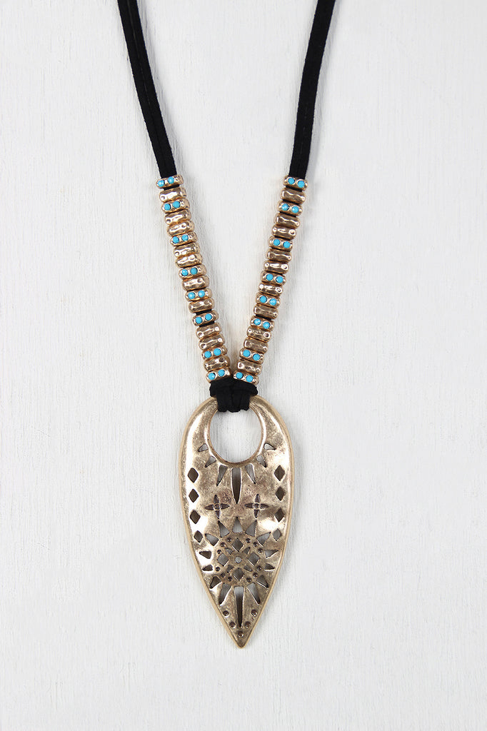 Decorative Arrow Pendant Necklace Set