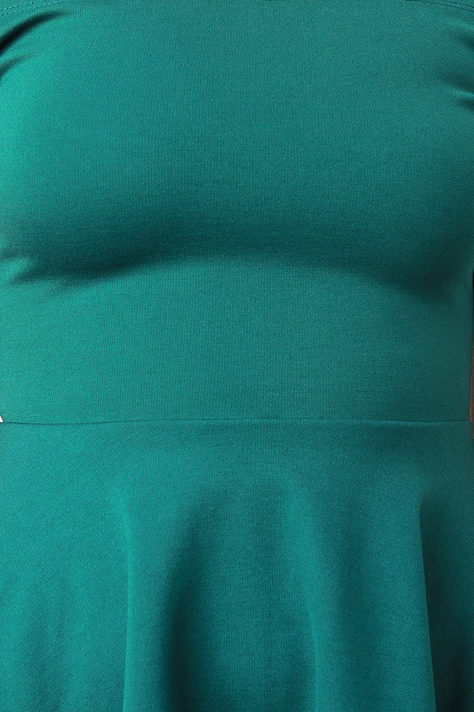 Off The Shoulder High-Low Ruffle Skater Dress