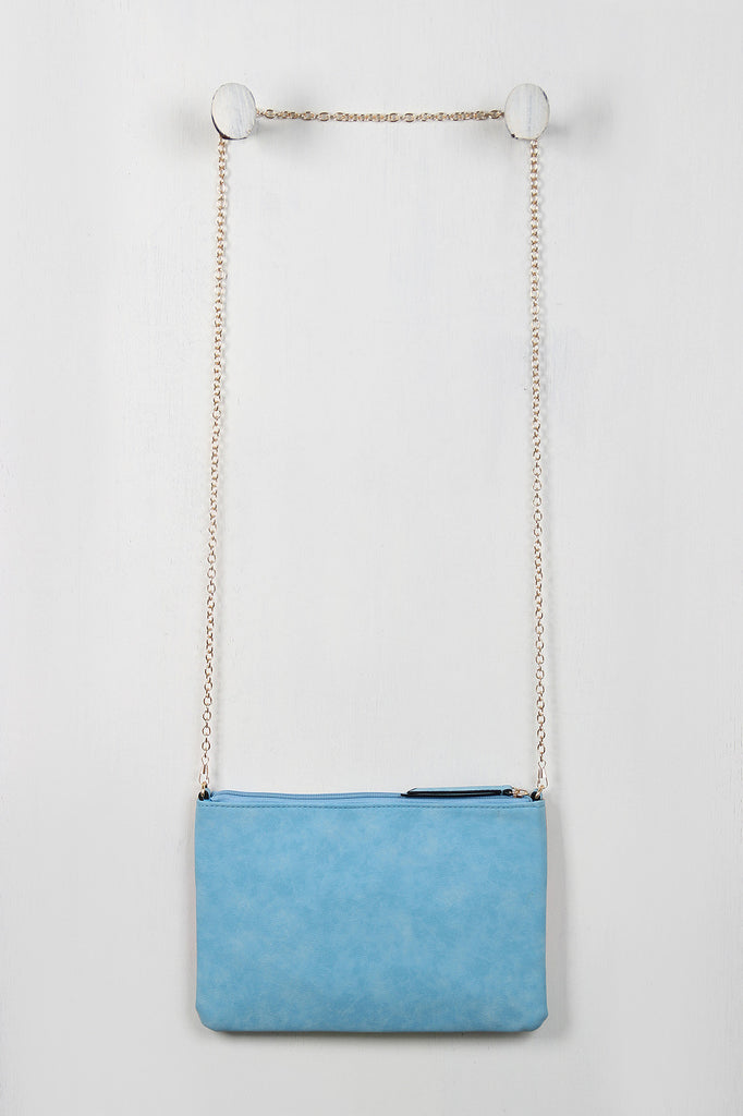 Geometric Patchwork Vegan Leather Convertible Clutch