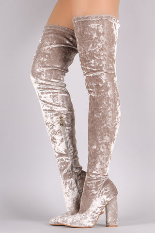 Faux Fur Round Toe Lug Sole Mid Calf Boots