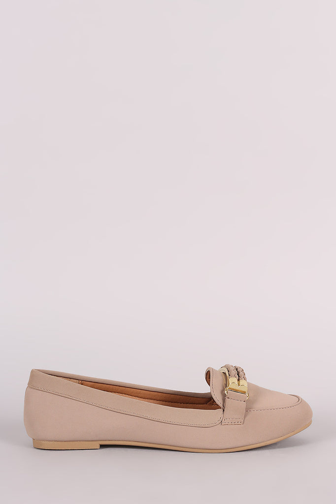 Qupid Double-Strand Slip-On Loafer Flat