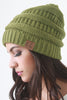 Solid Ridged Knit Beanie