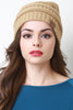 Solid Ridged Knit Beanie