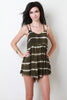 Fringe Hem Tie-Dye Romper