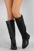 Bamboo Elasticized Panel Riding Knee High Boots