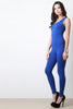 Sleeveless Jersey Knit Leotard Jumpsuit