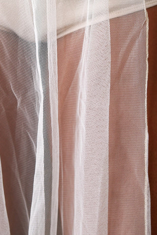 High Rise Brief Semi-Sheer Mesh Maxi Skirt