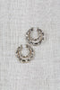 Etched Panel Double Hoop Earrings