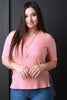 High Low Cold Shoulder Necklace Top