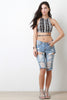 Distress Denim Boyfriend Shorts