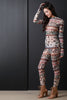 Indian Elephant Paisley Semi-Sheer Mesh Jumpsuit