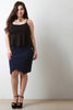 Boat Neck Spaghetti Peplum Crop Top