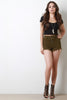 Distressed Hem High Waist Denim