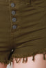 Distressed Hem High Waist Denim