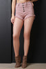 Distressed Hem High Waist Denim