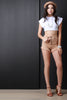 Distressed Hem High Waist Denim