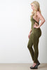 Back Zip-Up Band Sleeveless Jumpsuit