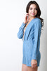 Denim Plunging V Long Sleeves Romper