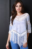 Bohemian Tie Dye Macrame Top