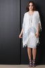 Bandanna Style Paisley Printed Fringe Hem Poncho
