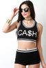 CA$H Contrast Stripe Crop Top