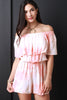 Flounce Off The Shoulder Romper