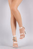 Liliana Lucite Inset Triple Straps Stiletto Heel