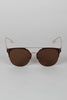 Double Bridge Rimless Horn Rimmed Sunglasses