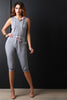 French Terry Hooded Zip-Up Jumpsuit