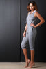 French Terry Hooded Zip-Up Jumpsuit
